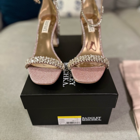 Badgley Mischka MP5802 | Harriet Open Toe Block Heel - Picture 6 of 11